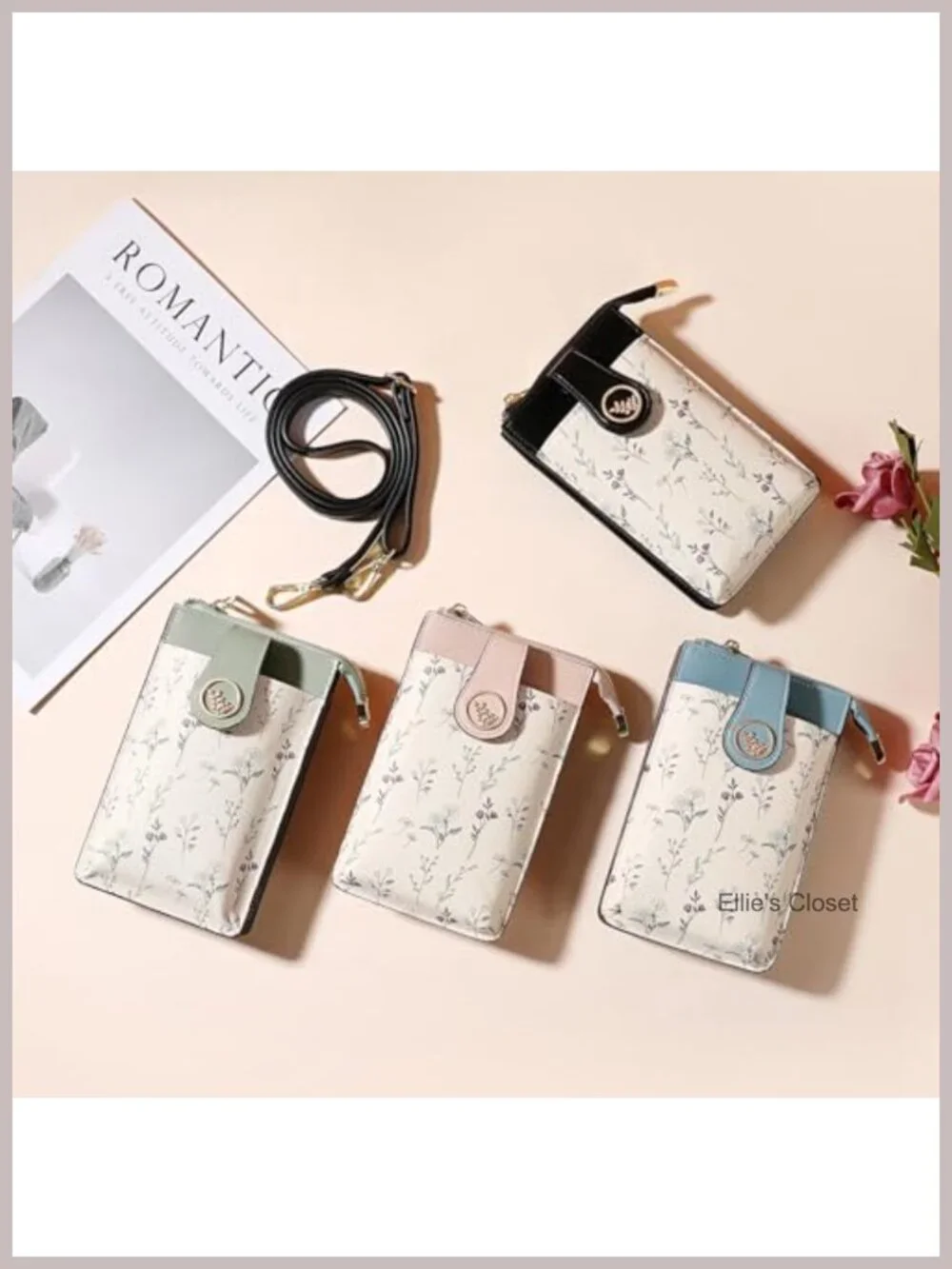 Vegan Leather Small Crossbody Bag with RFID Blocking Credit Card Slots